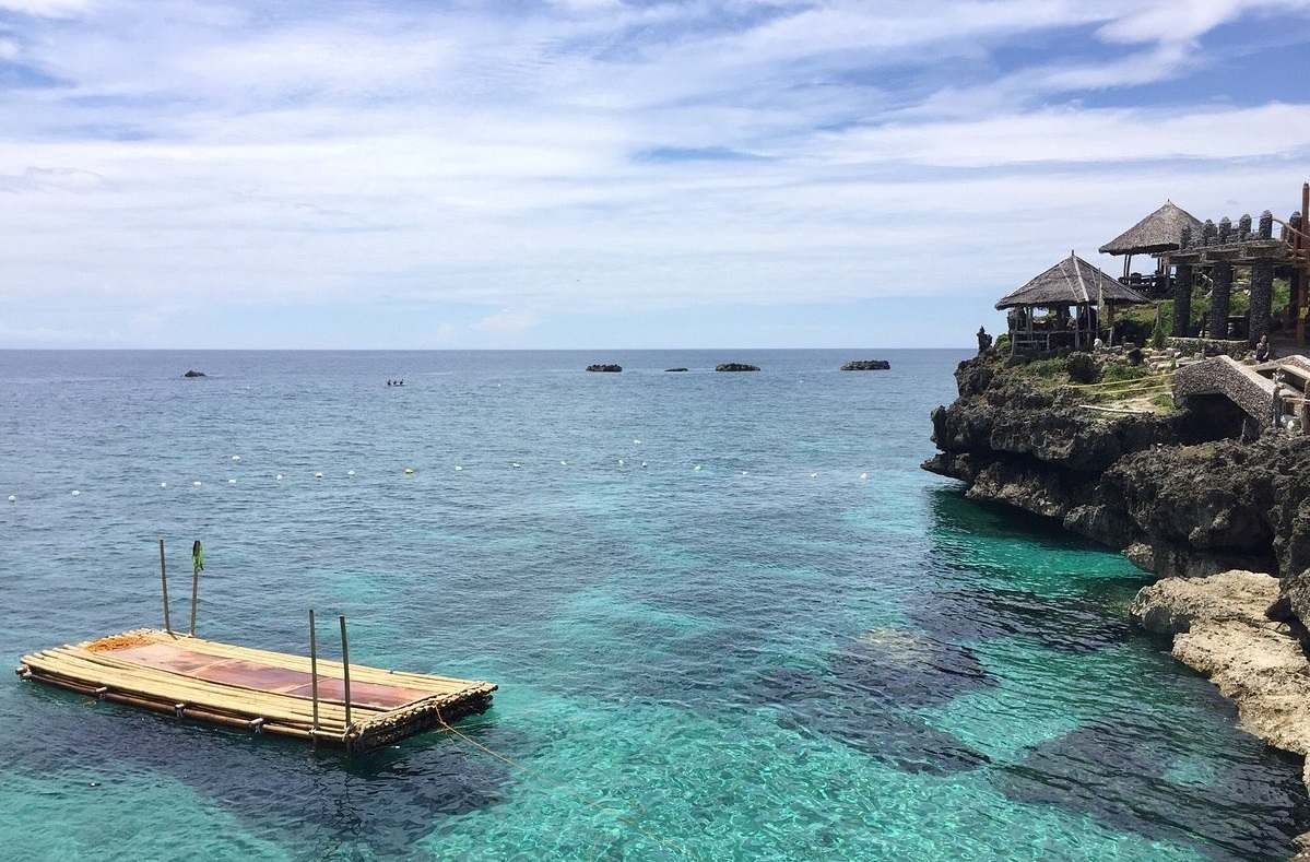 The clear blue waters surrounding Crystal Cove Island